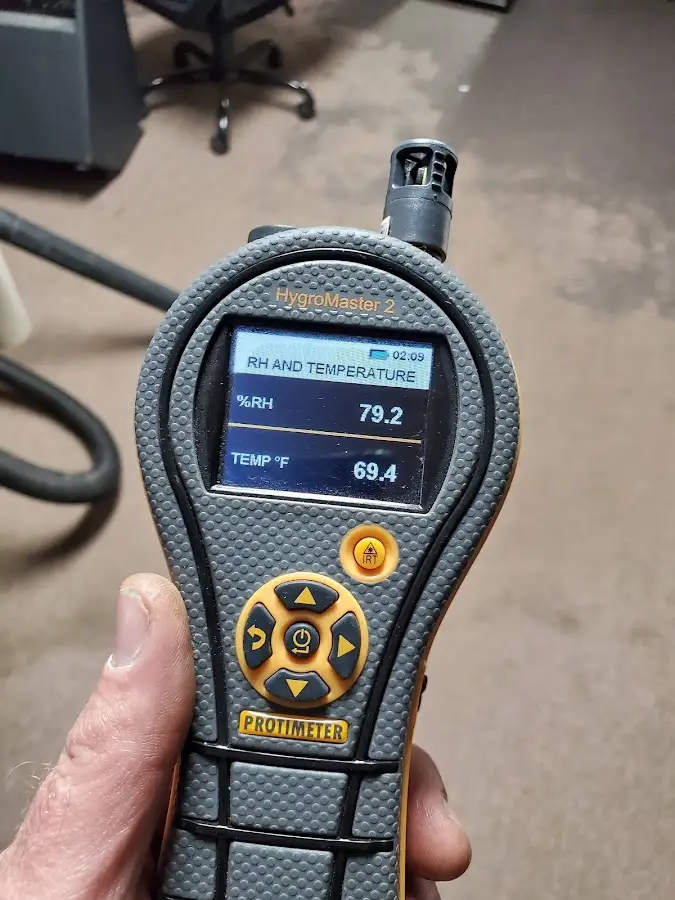 Moisture meter humidity assessment for Fire & Smoke Damage Restoration in East Allen